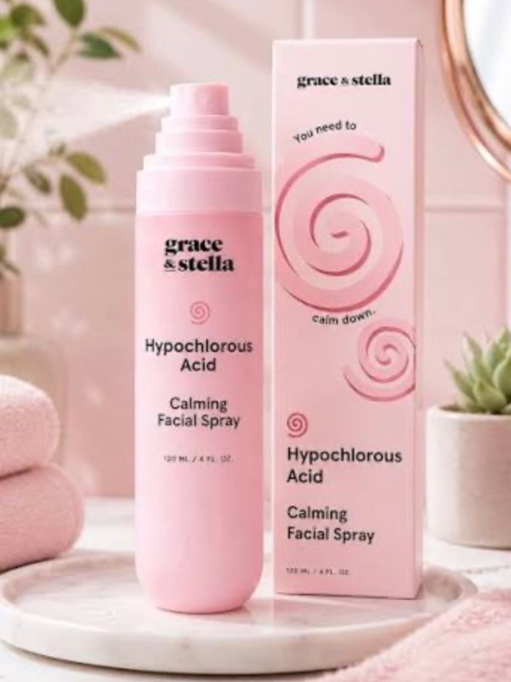 New Grace & Stella Facial Spray Calming Mist You Need to Calm Down HOCI 4 FL.OZ.